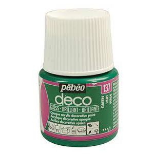 Farba Pebeo Deco Błyszcząca 45ml, Zielona/137 Green